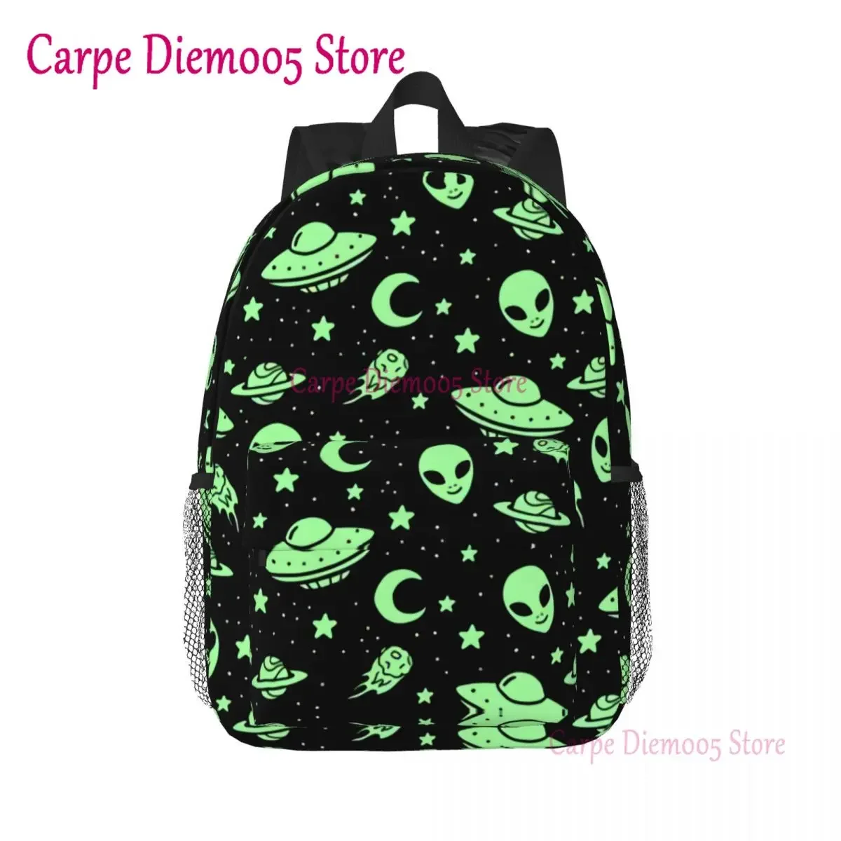 

Custom Alien And UFO Pattern Backpack Men Women Casual Bookbag for College School Bags