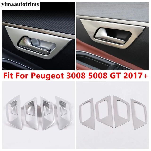 4 Pcs Car Inner Door Handle Decor Frame For Peugeot 408 2023 Car