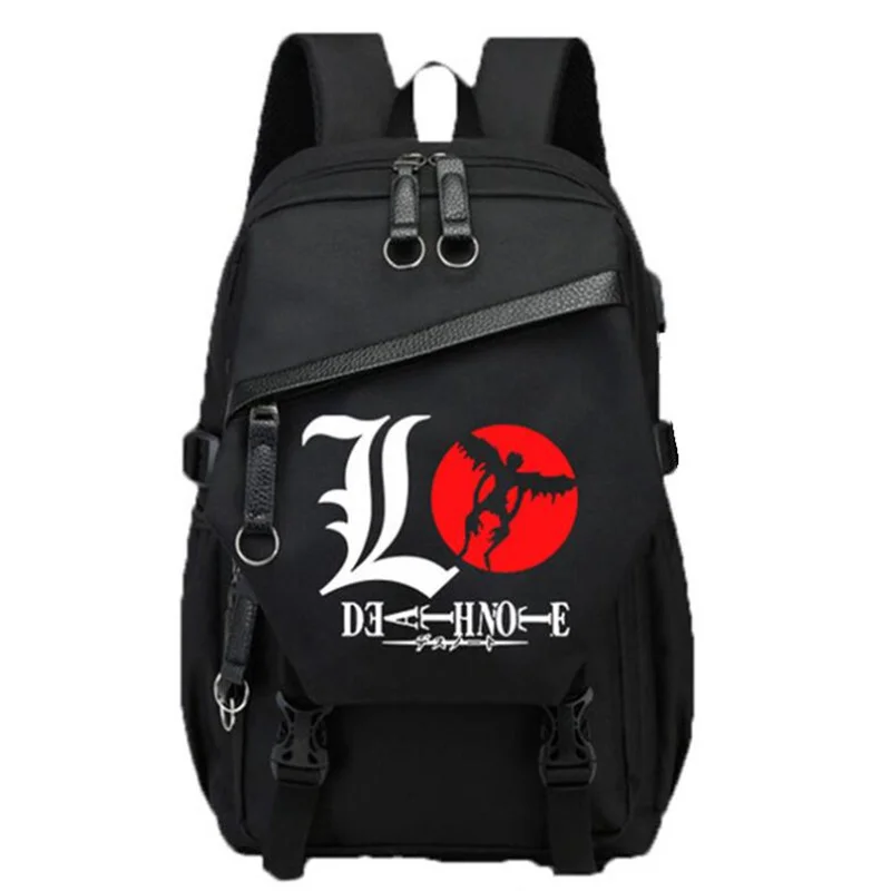 mochila-con-estampado-de-death-note-para-hombre-y-mujer-morral-escolar-unisex-de-anime-con-puerto-de-carga-usb-maleta-de-viaje-para-equipaje-al-aire-libre-color-negro