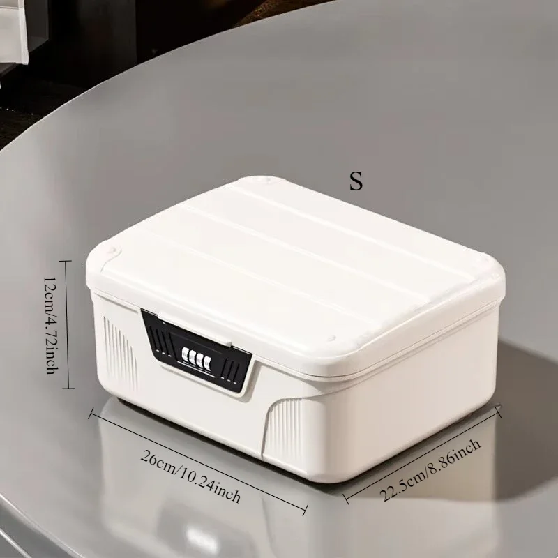 Four Digit Password Lock Safe Box Jewelry High-Security Lock Privacy Storage Private Security Feature Money Safe Box