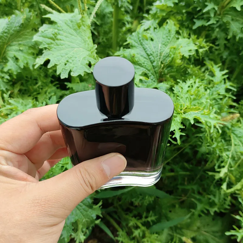 5/15pcs High-end 100ml Empty Bayonet Perfume Bottles Gradient Black Glass Spray Bottle Crimp Perfume Cosmetic Container