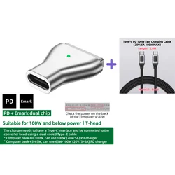USB - C to MagSafe2 Fast Charging Magnetic Connector Adapter (Mag2T - Straight - Cable)