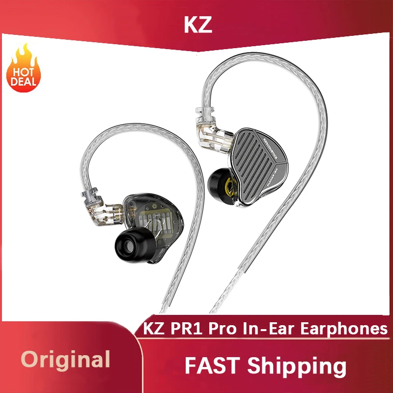 

KZ PR1 Pro In-Ear Earphones 13.2MM Planar Driver Magnetic IEM Headphones HiFi Bass Monitor Earbuds Sport Headset
