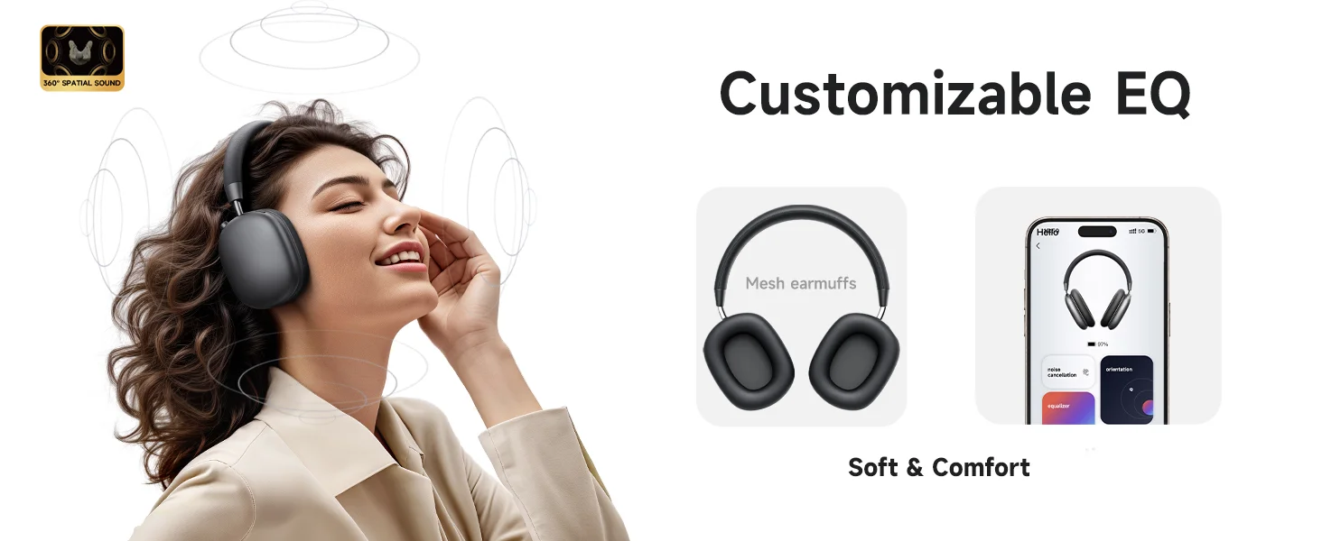 B36 Over-ear Bluetooth Headphones Noise Cancelling Hi-res Audio_voghion.com