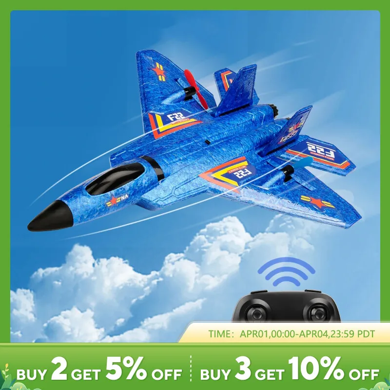 F22-Raptor-RC-Plane-2-4G-2CH-Remote-Control-Flying-Glider-With-LED ...
