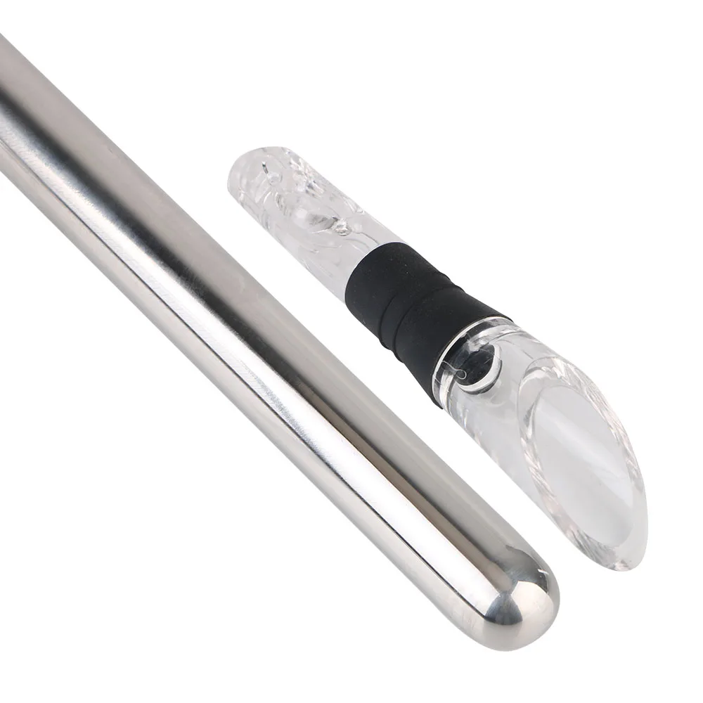 Stainless Steel Multifunctional Beer and Wine Chiller with Pourer, Stopper, and Cutter