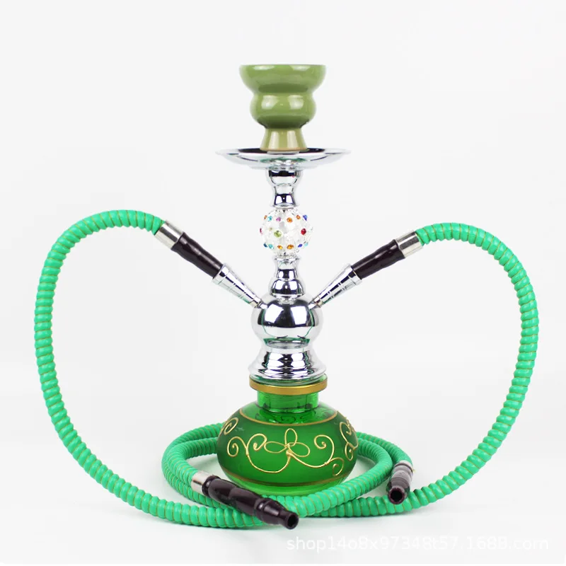 Double Tubes Shisha Hookah Glass Bottle Base Shisha Hookah High Quality For Bar Lounge Pipes