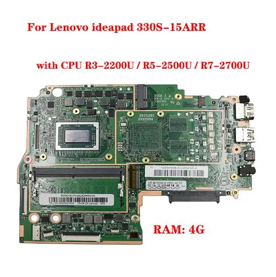 Placa-mãe para Laptop Lenovo Ideapad Cpu R32200u R5-2500u R7-2700u Ram 4g Uma ou Gpu R540m 330s15arr 330s 100 ok
