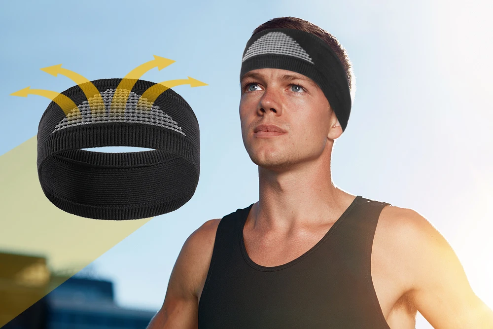 Description Picture 3 of itemHeadband Elastic Sports Sweatbands Gym Yoga Basketball Fitness Sweat Band Volleyball Tennis Cycling Running Hair Head Men Women