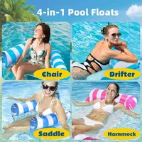 2023 New Water Hammock Recliner Inflatable Floating Swimming Mattress Sea Swimming Ring Pool Party Toy Lounge Bed For Swimming 2
