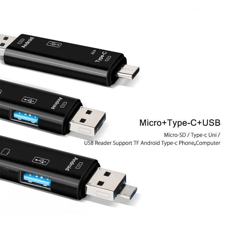 Card Reader OTG Adapter SD Card Reader 5 in 1 Multifunction Usb 2.0 Type C/Usb Memory Card Reader