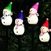 Christmas Snowman Solar Stake Lights Waterproof Walkway Landscape Lights Solar Christmas Decorations Outdoor Solar Energy For 1