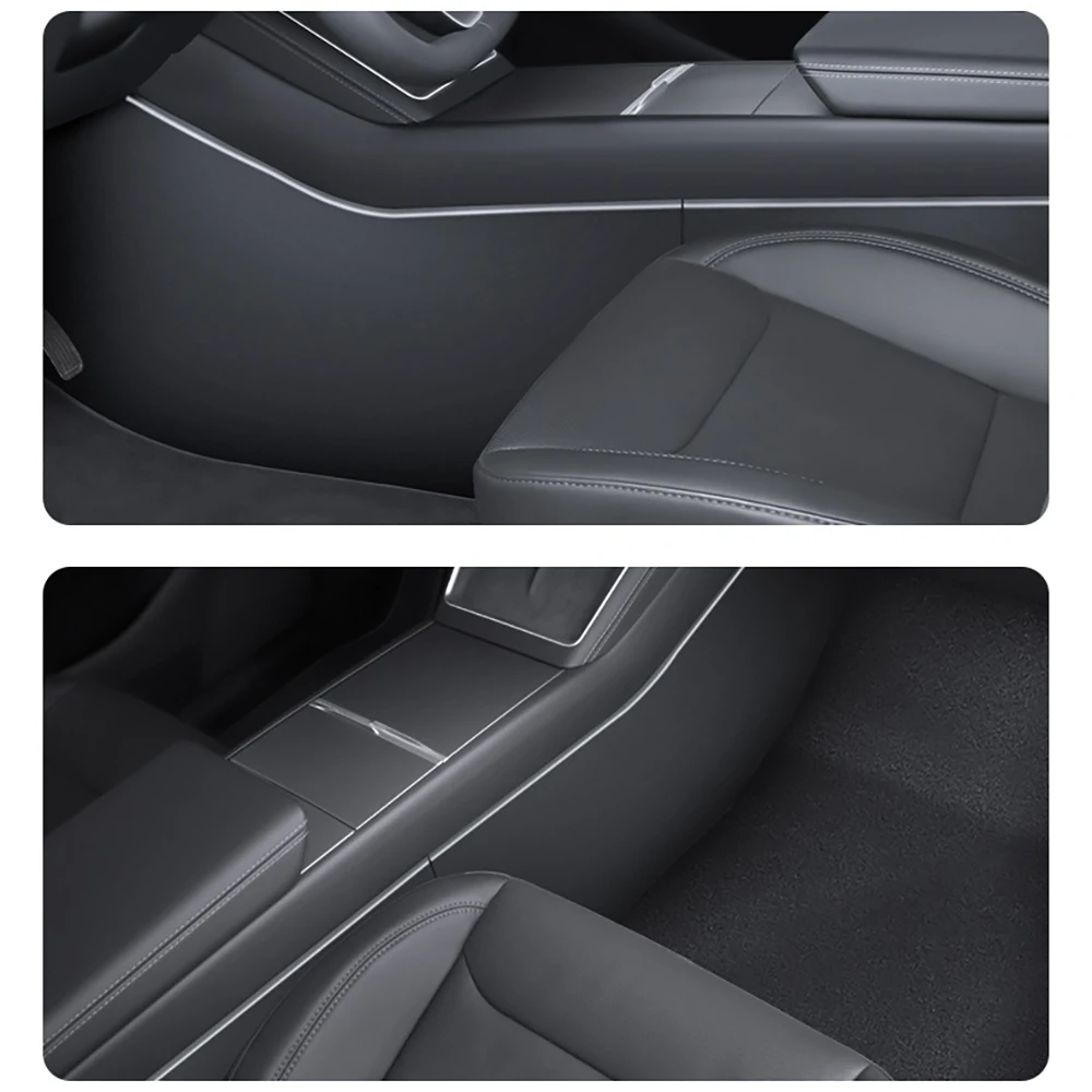 For Tesla New Model Y Juniper 2025 Launch Center Console Side Anti-Kick TPE Cove
