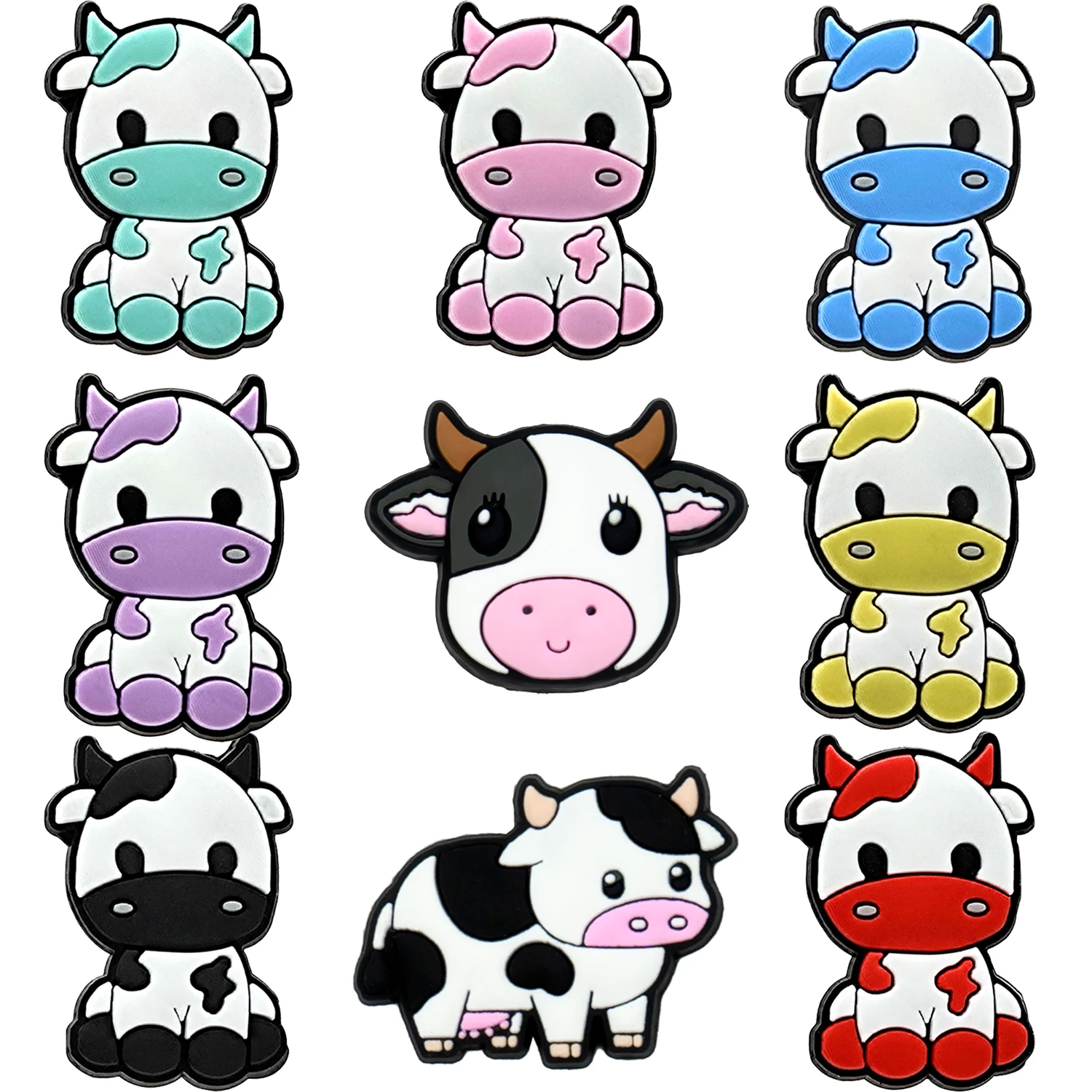 1/20 Stück PVC Lustige Tiere Schuhanhänger Niedliche Katze Ente Hund Frosch Schuhdekorationen Rosa Schwein Salamander Pin Clog Zubehör Geschenke – Detail 6