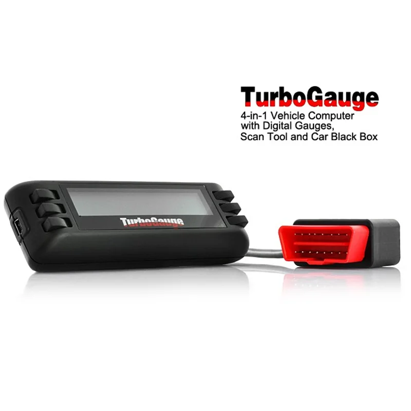 Car Diagnostic Scanner Car Diagnostic Tool Turbogauge IV 4-in-1 Vehicle Computer OBDII/EOBD Car Trip Computer Digital Gauges Scan Gauge Scan Tool