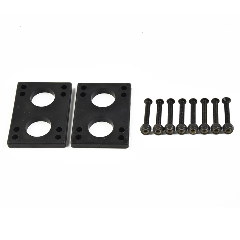 PATIKIL Lot de 10 coussinets de rehausseur de skateboard de 4 mm en plastique pour longboard et camion, noir