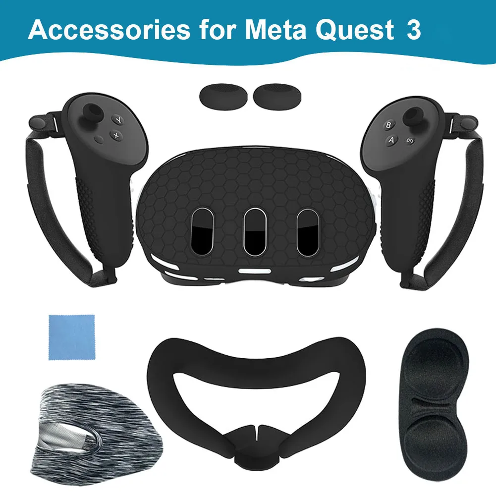 

Силиконовый защитный чехол для Meta Quest 3, сменная Противоударная маска для носа, аксессуары для очков виртуальной реальности