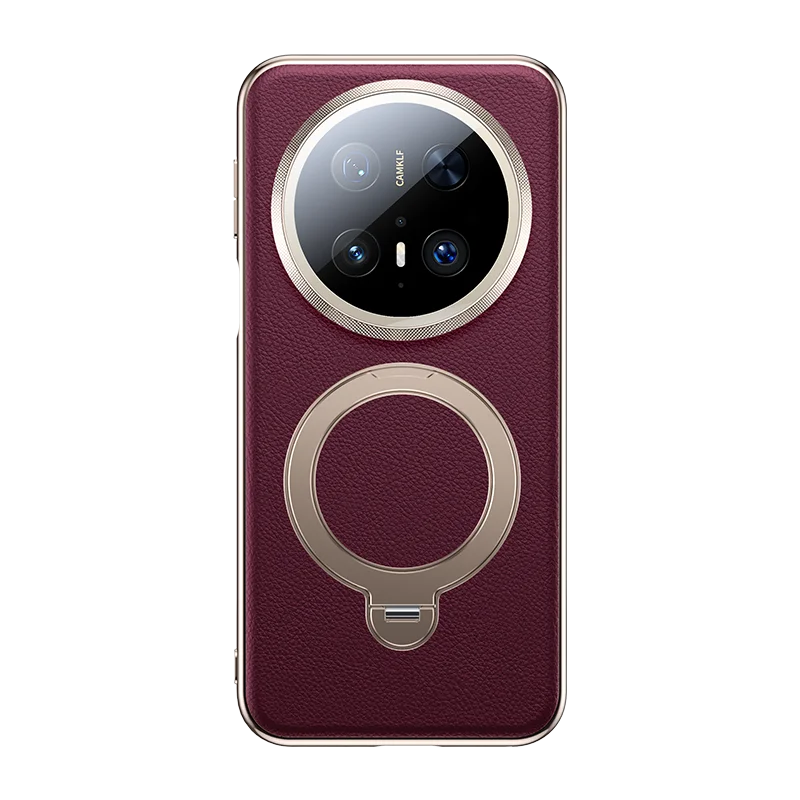 Leather 360° Rotating Stand Phone Case with Full Lens Protection and Shockproof Design