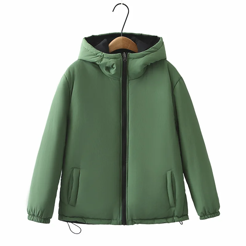 3XL 5XL PLUS SIZE Women's Parka Fall Winter Loose Reversible Hooded Padded Coat 393