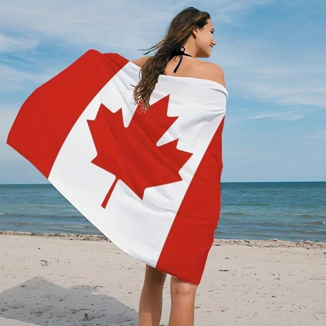 Canada Flag Beach Towel: Perfect for Sunny Seaside Adventures! Suitable for towels, bath towels, beach towels 2