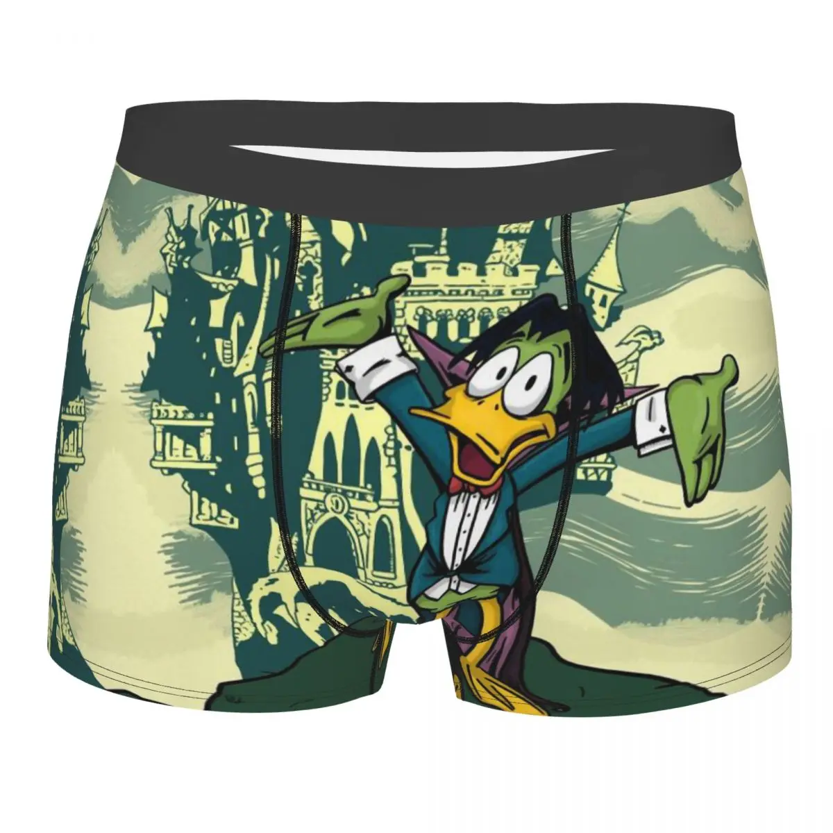 Count Duckula Vampire Lord The Castle Straight Men's Boxer Briefs, Highly Breathable Underwear,Top Quality 3D Print Shorts Gift