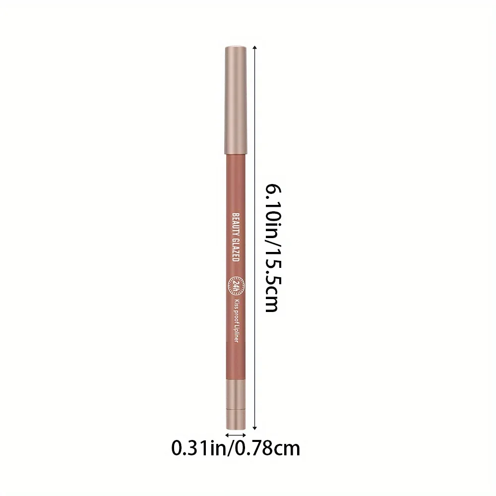 BEAUTY GLAZED Matte Nude Lip Liner Pencil Long Lasting Waterproof Lipstick Pen Lip Tint Cosmetics 4