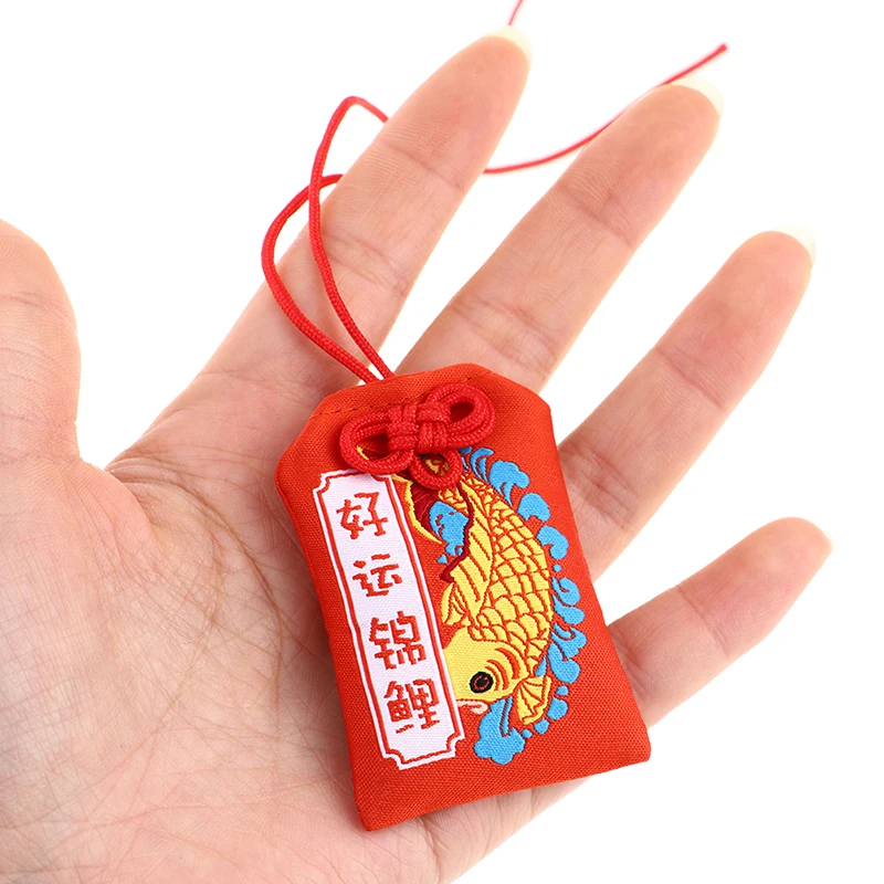 Japanese Prayer Omamori Pray Fortune Beauty Health Safety Lucky Charms Wealth Bag Guard Talisman Pendant Keychain Couple Gift