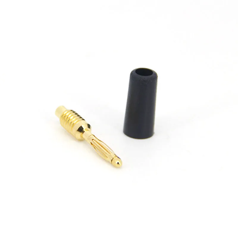 4PCS 2MM Audio Banana Plug Mini Speaker Pure Copper Gold Plated Plug Connector Welded Assembly Experimental Test Cord Head J17