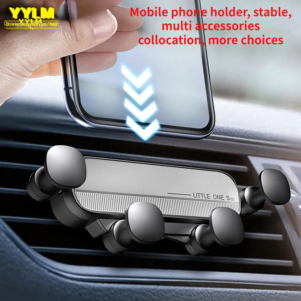 YYLM Gravity Car Phone Holder Air Vent Clip Mount Smartphone Stand In Car GPS Support For iPhone 14 13 Pro Xiaomi Samsung Huawei
