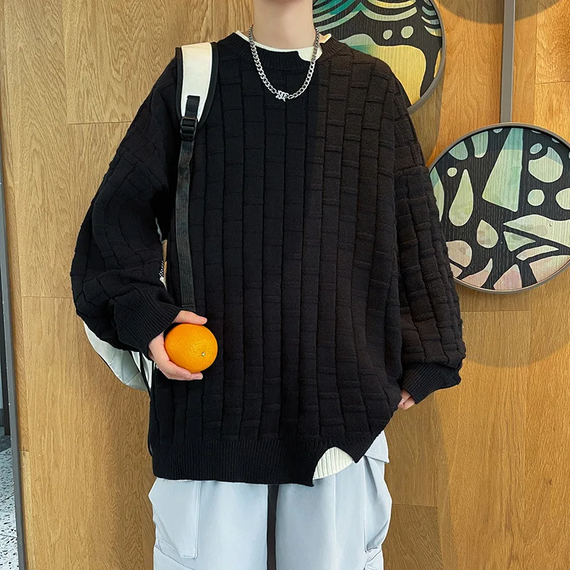 thumbnail image 1 of Suéteres para hombre, jerséis de lana, informales, de punto, feos, para Navidad, antibolitas, jerseys grandes de gran tamaño, ropa de invierno para hombre, 1 of 4