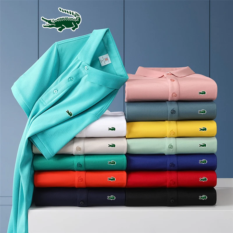 

2024 High-end Embroidery New Men's Polo Shirt Lapel Short-sleeve Polo Shirt Business Casual High-quality Men's T-shirt