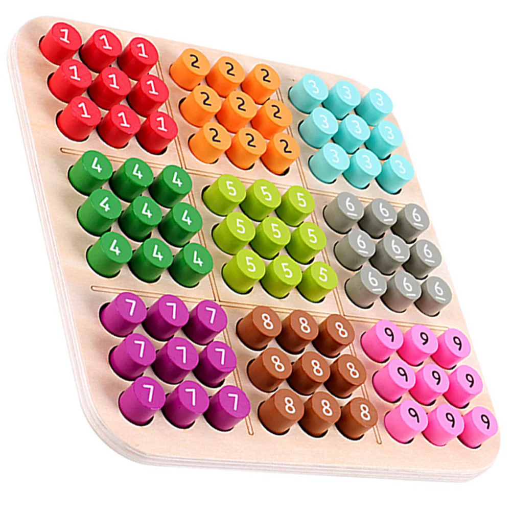 

Kids Toys Wooden Sudoku Board Game Peg Checkerboard Lotus Tree Arithmetic Child Chess