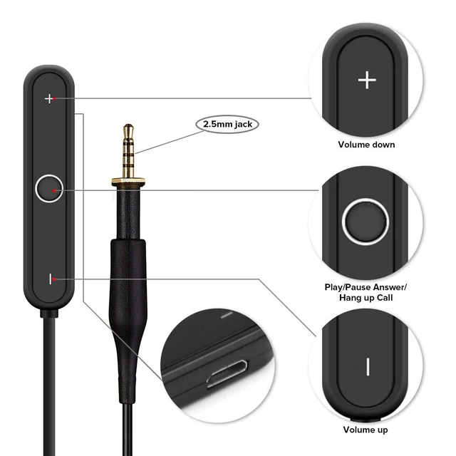 Bluetooth Adapter for Bose QC15 Headphones Wireless Converter