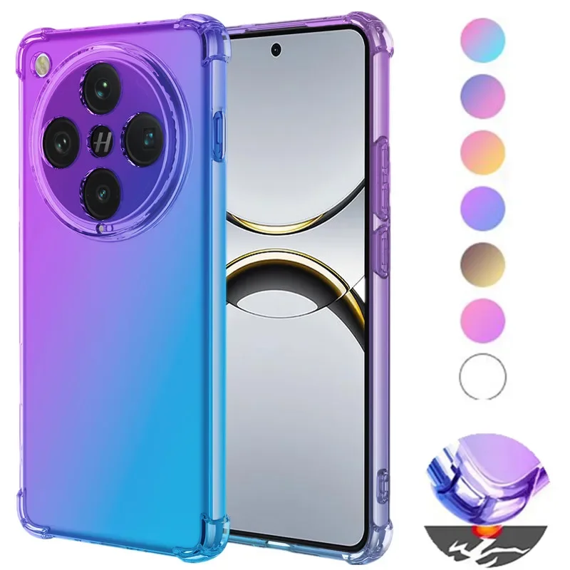 Shockproof Transparent Gradient TPU Protective Phone Case Cover
