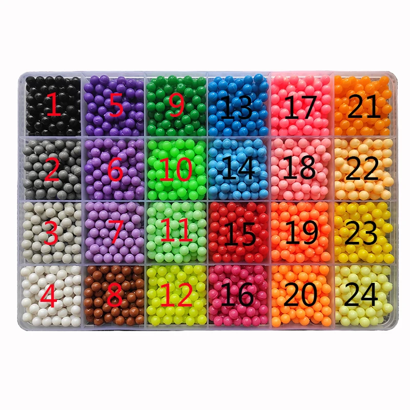 3000Pcs 36Colors 5mm DIY Water Beads Spray Magic Beads Educational 3D Handmade Hama Beads Ball Games for Children Toys 4
