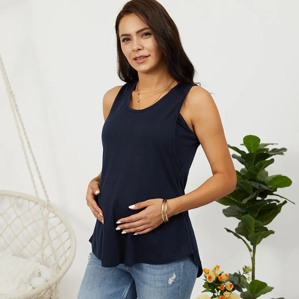 

Maternity Tees Clothes Ropa Embarazada Shirt O Neck Tops Pregnancy T-Shirt Casual Flattering Side Ruching Maternity Pullover