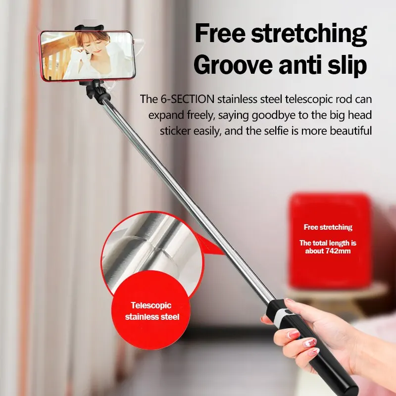 CL02 Mobile Phone Selfie Stick Line Control Telescopic Tube Tourism Selfie Magic 3.5 Interface Universal Stick Line