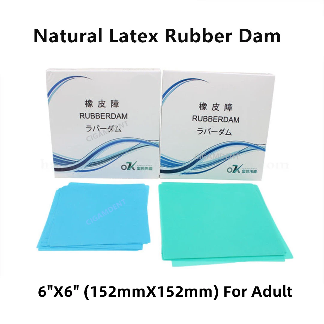 

6''X6''36Pcs/box Non Sterile Dental Dam Natural Rubber Latex Dental Oral Rubber Dam High Quality Dental Material