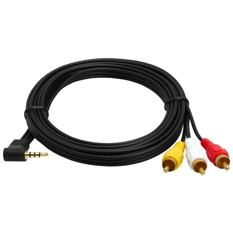 Cavo Audio Video RCA 3RCA Maschio-Maschio 1,5 M – Placcato Oro 24K – Per Home Theater, DVD, TV – Eanetf – Schermato E Resistente