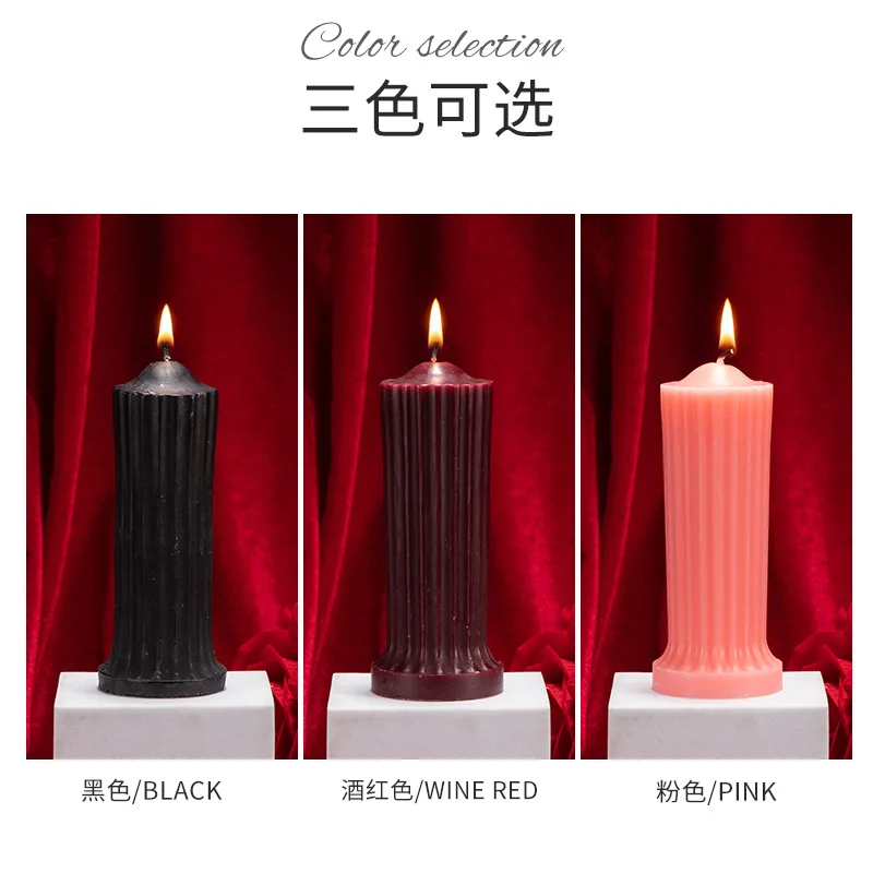 AdultsmToy Sexy Low Temperature Cylindrical Striped Candle Couple Foreplay Alternative Training Wax Drip Props Can Be Sent on Be