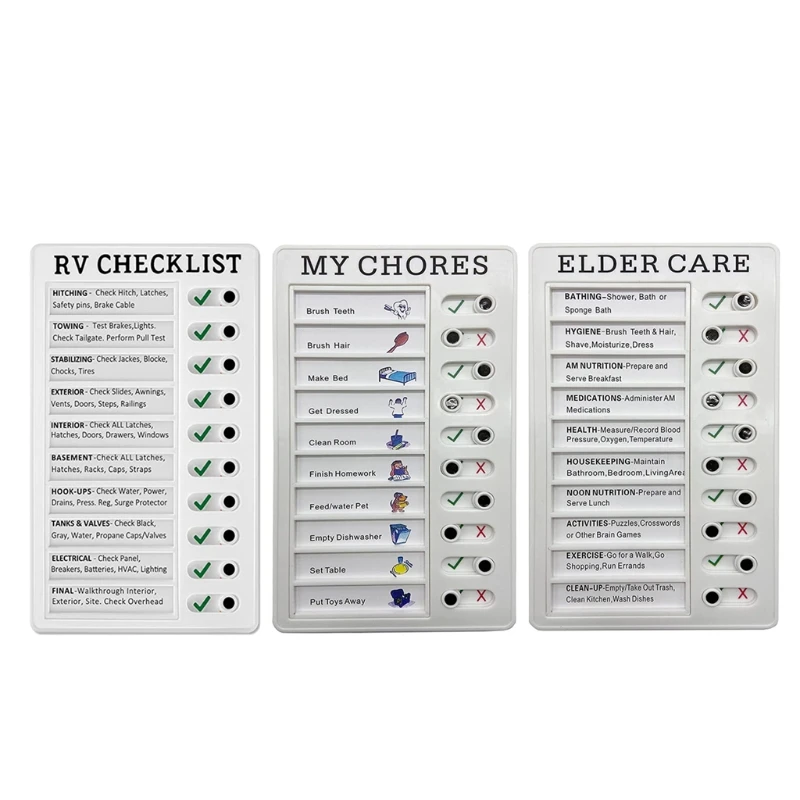 

Wall Mount Elder Daily Care Checklist Board Reusable My Chores Checklist Board