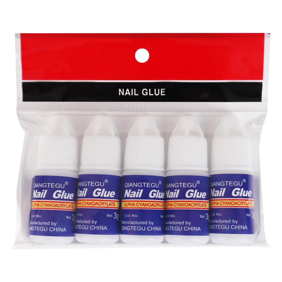 5pcs Nail Gel Strong Adhesive Quick Drying UV Adhesive for Fake Nails DIY Press on Nails Detachable Low Price Nail Art Tool 5