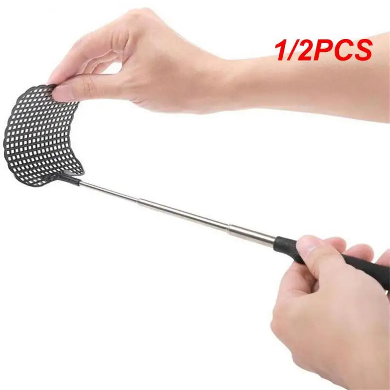 

1/2PCS Adjustable Fly Swatters Telescopic Home Long Handle Flyswatter Extendable Flapper Insect Killer Hot Wholesale Plastic