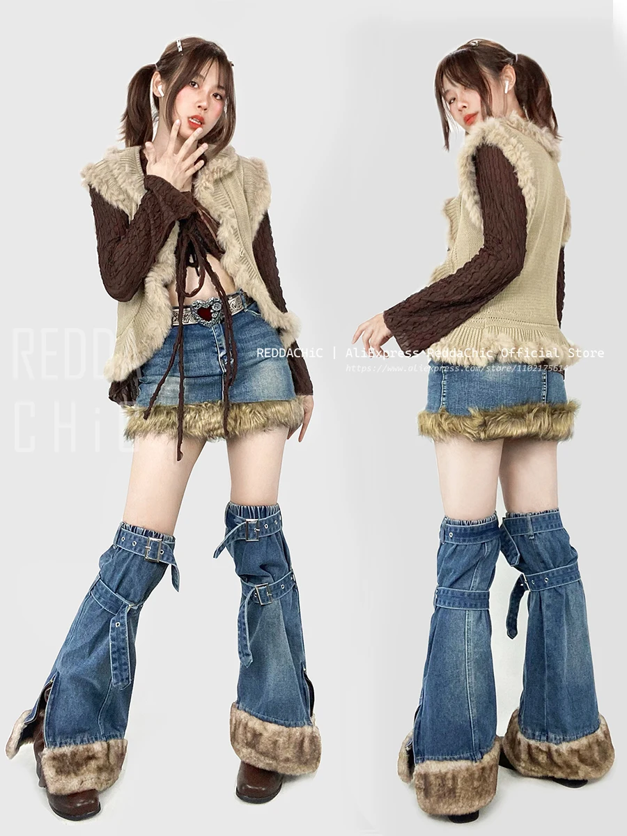 d.i.a. ファーデニム レッグウォーマー y2k 平成 ギャル MARS