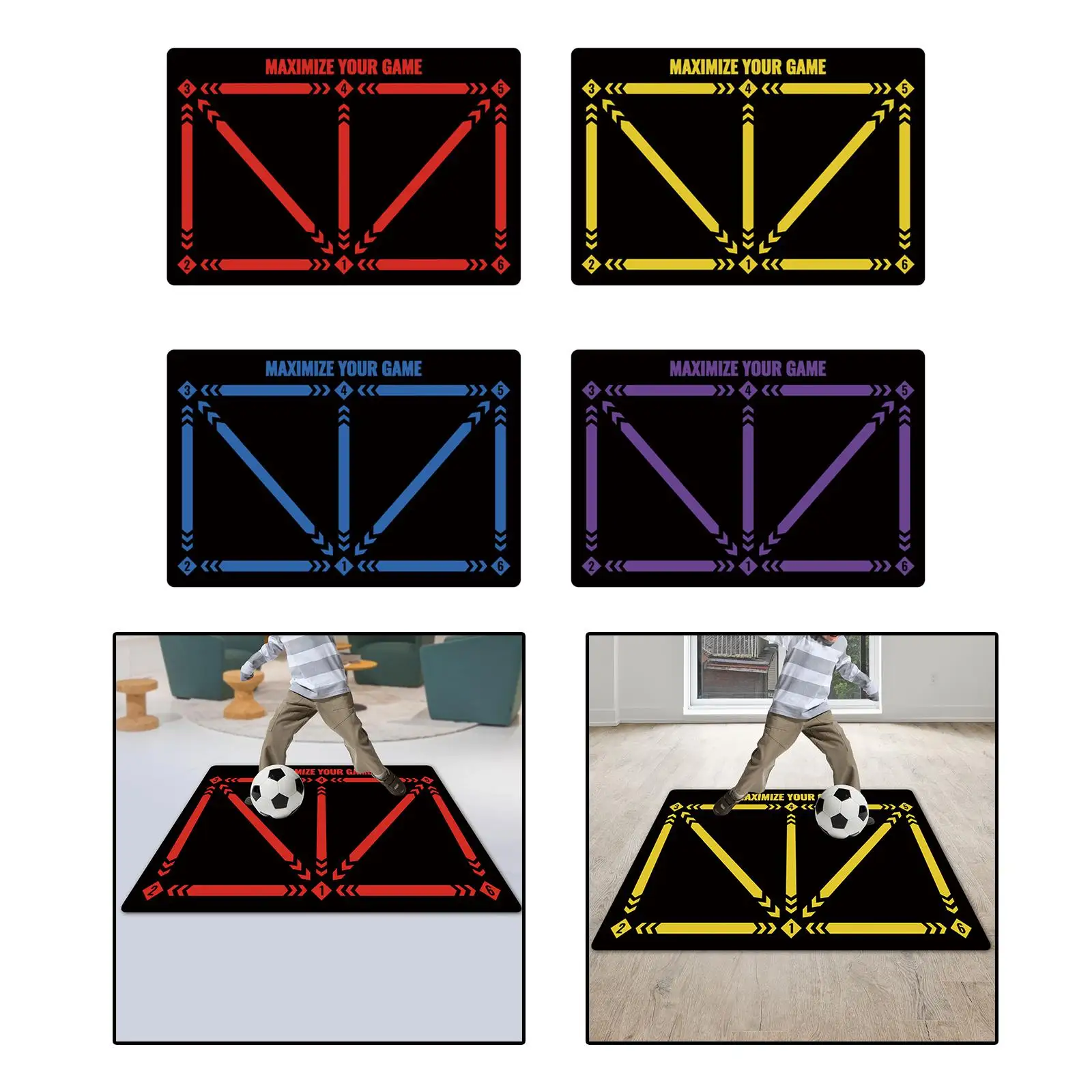 Football Footstep Training Mat Soccer Training Mat Anti Skid Football Training Footwork Dribble Training Mat Kid Football Mat