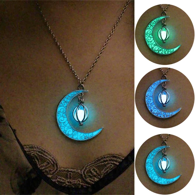 Moonglow Jewelry Moon Phase Sky Light Necklace (Third Quarter Waning-7D) |  The Paper Store