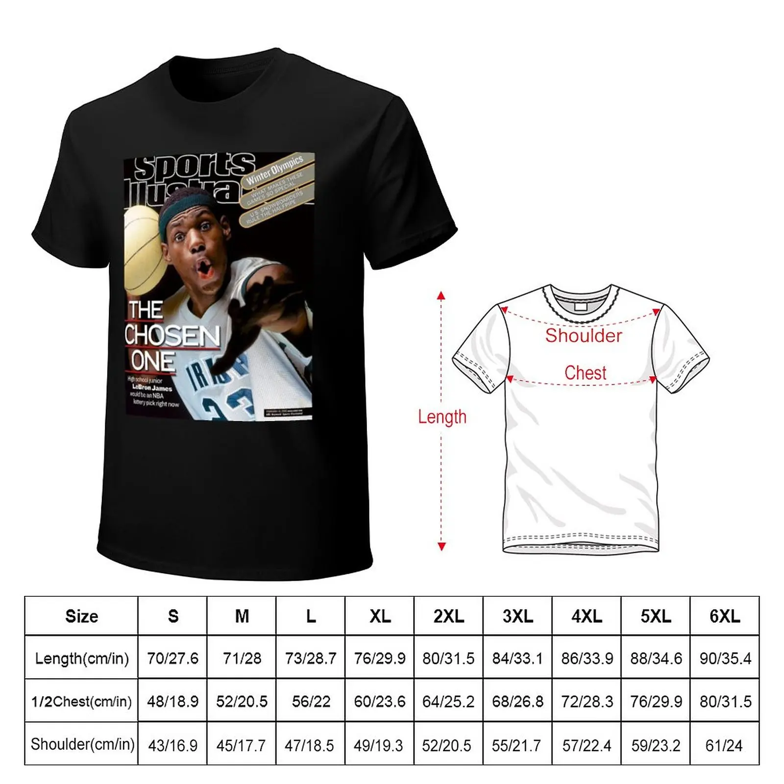 Sports Illustrated - LeBron James T-Shirt hippie clothes oversized t shirt  Aesthetic clothing custom t shirts T-shirt men - AliExpress