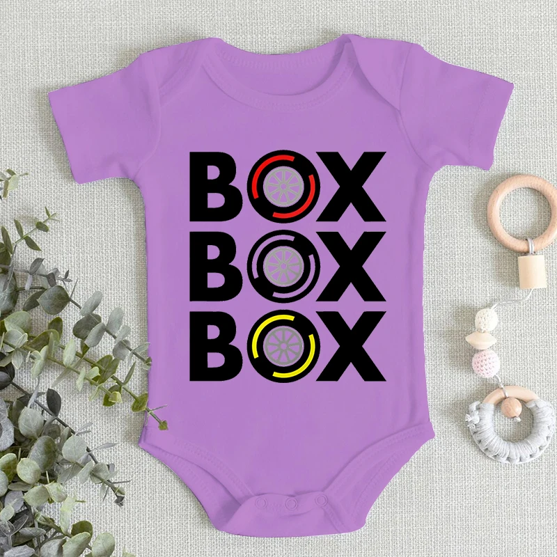 Baby Bodysuit Short Sleeve Jumpsuit F1 Tyre Compound Design Soft Cotton Infant Romper Boy Girl