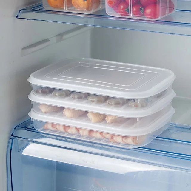 Műanyag Szalonnás Tartó Fedéllel Légmentesen Lezárt Szalonna Vékonyan Vágott Hús Hidegvágás Sajtos Ételek Tároló Edények Hűtőszekrényhez - Image 3