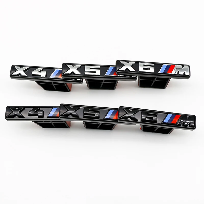 글로스 블랙 화이트 3D ABS 로고 X2 퍼포먼스 배지 BMW M 파워 X5 X..